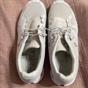 On Running Cream Sneakers with Minimalist Design